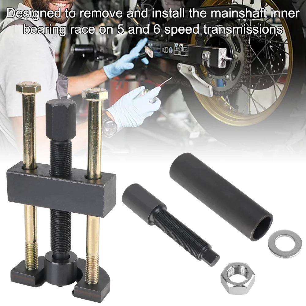 Black for Harley Electra Glide Puller Removal Tool Installer Mainshaft Inner Bearing Race Tool 34902-84 Big Twin Transmission