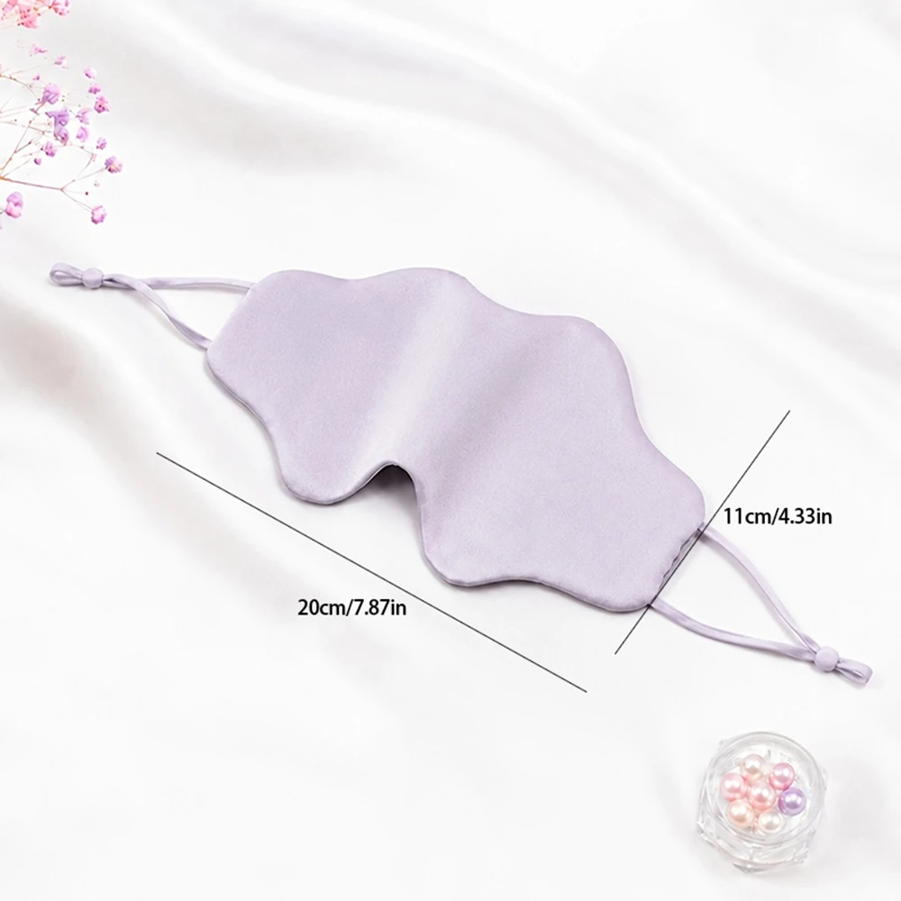 Silk-Like Cloud Double-Sided Reusable Lightweight Breathable Skin-Friendly Eye Mask With Ear-Loop Elastic Bands. Practical Gift