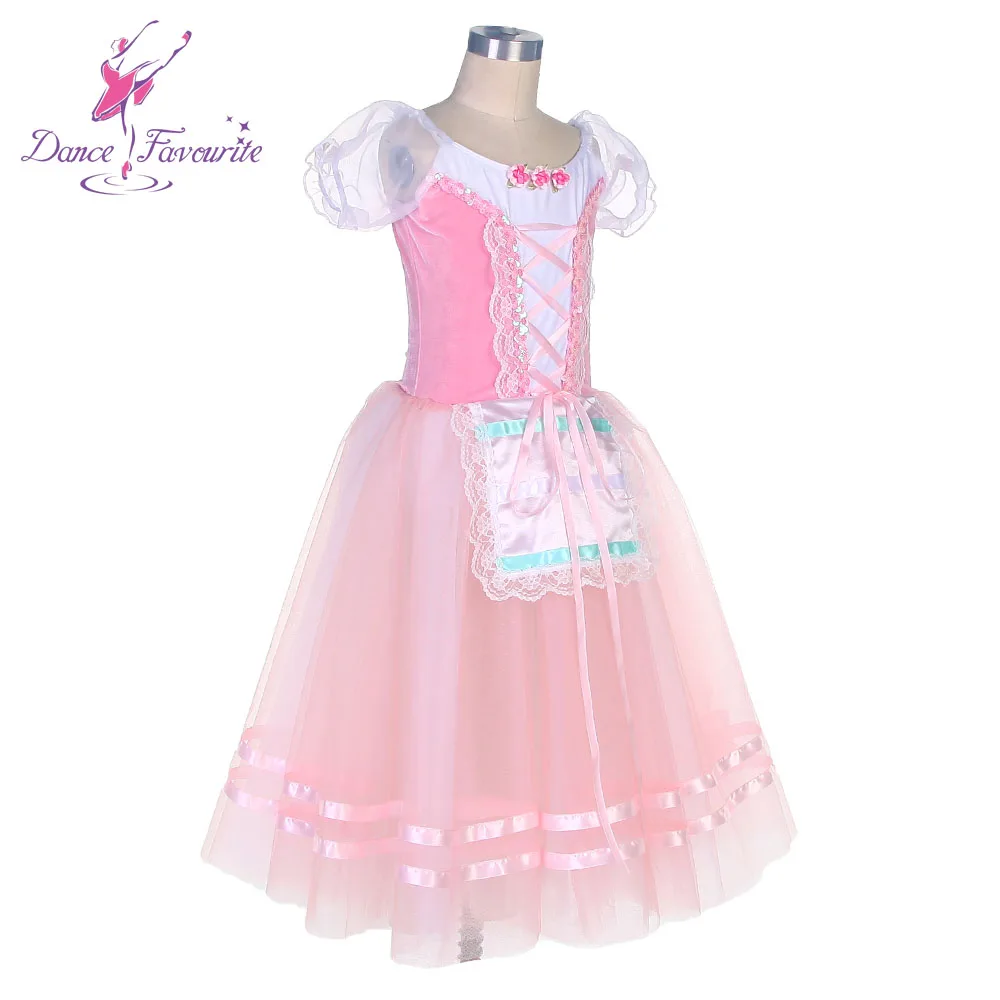 Dança favorita ballet tutus 21001 rosa ballet tutu trajes de dança romântico longo ballet tutu dança cosutme