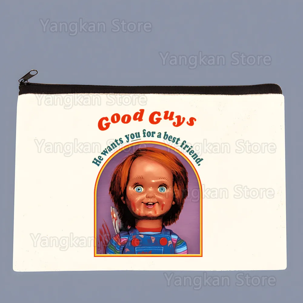 

Chucky Good Guys Child's Play Cartoon Coin Purse Female Mini Canvas Art Cute Key Case Coin Purse Student Wallet