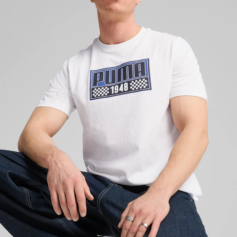 

Puma Authentic 2025 Summer Мужские спортивные футболки с коротким рукавом для бега и фитнеса 688680-02