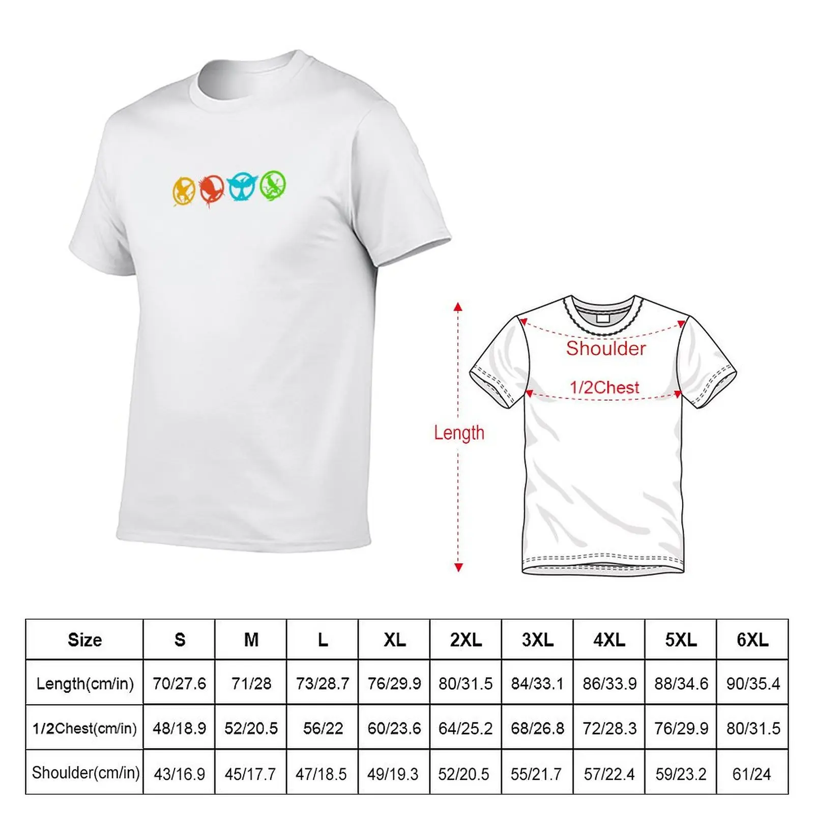 The Hunger Games Mockingjay Logos T-Shirt Industrial Work Tee Shirt
