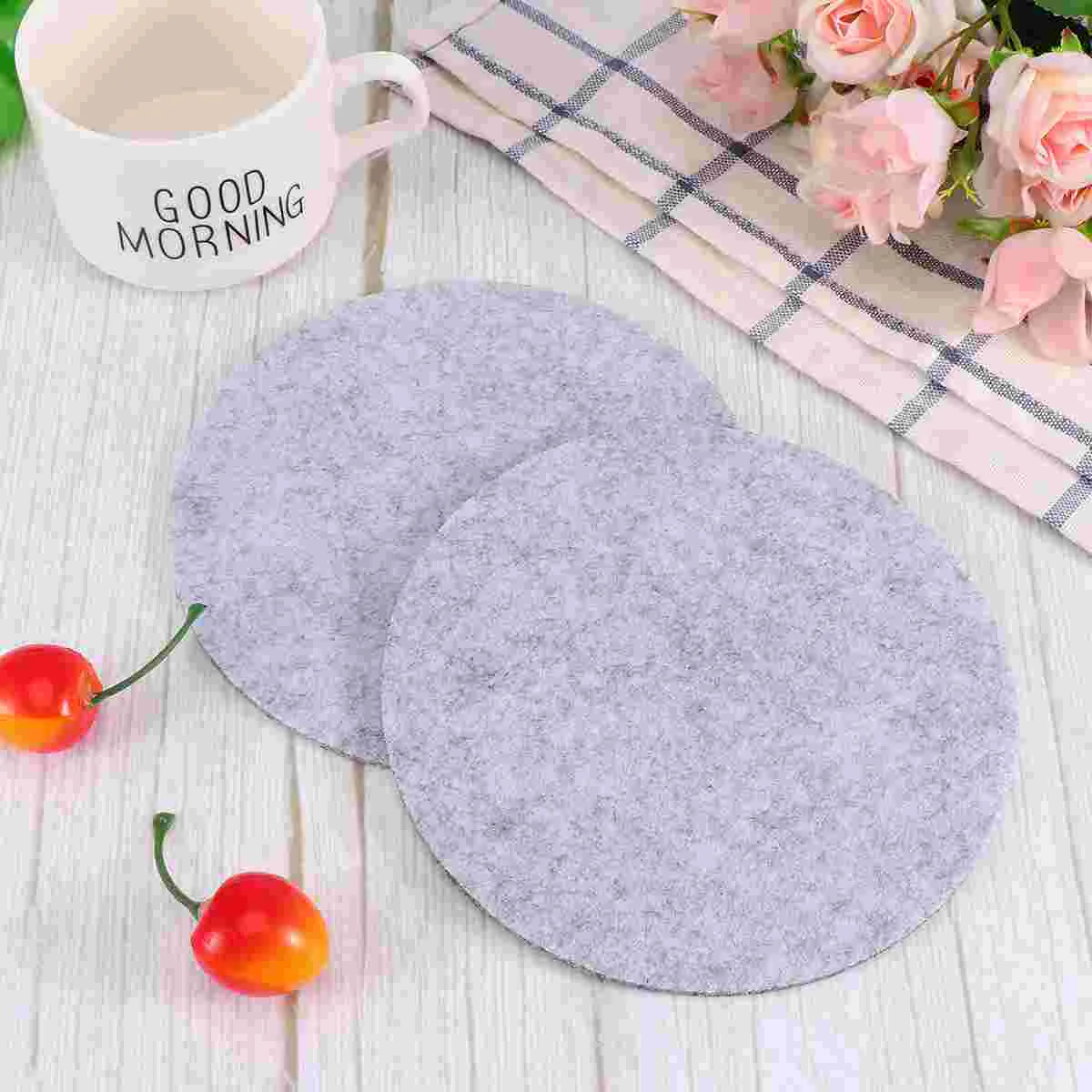 20 pçs absorvente coaster planta pote almofadas de móveis de feltro redondo placemat 1200x1200x030cm tapetes protetores pés de mesa