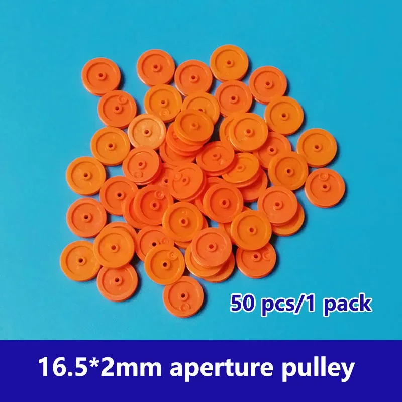 Parts for science and education toys, timing pulley and belt pulley with 16.8mm outer diameter and 2mm bore, transmission pulley