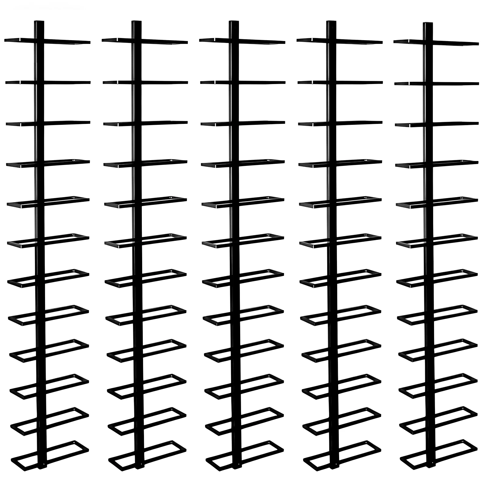 

5-Pack 59inch Wine Storage Organizer Display Holder Holds 60 Bottles Hanging Bottle Organizer for Home Bar Kitchen Dining Room