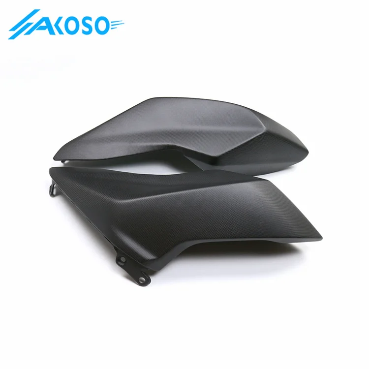 AKOSO 100% Carbon Fiber  Motorcycle Accessories Front fuel tank side panel For Ducati Hypermotard 950 2019+