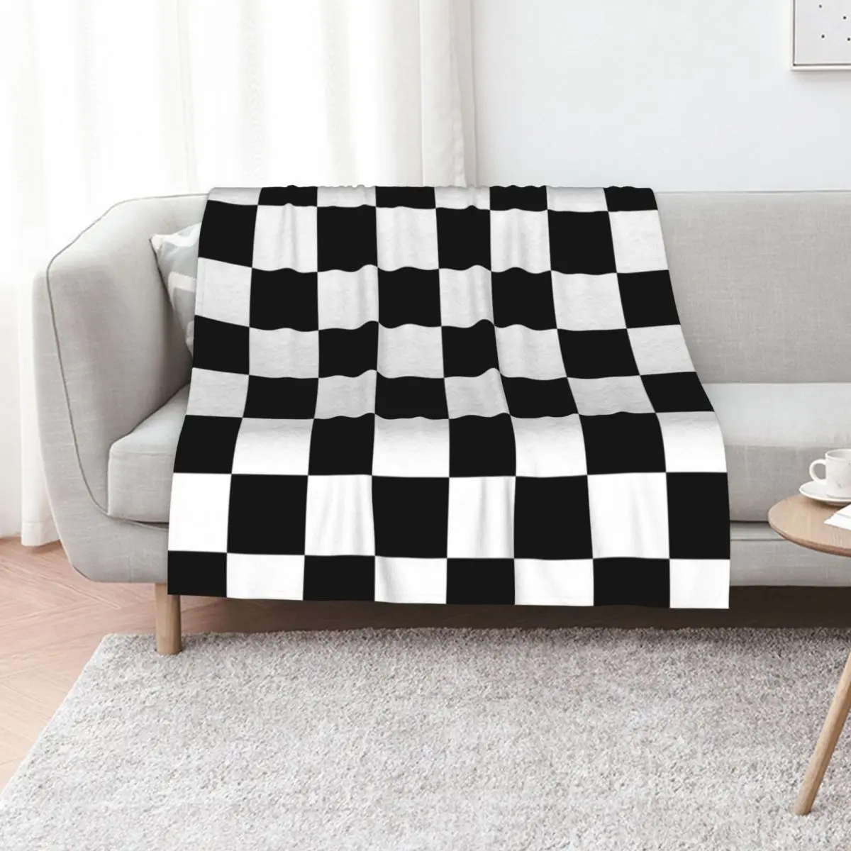 Chequered Flag Checkered Racing Car Winner Bedspread Duvet Phone Case Throw Blanket Foldable Soft Warm Blanket for Outdoor Use