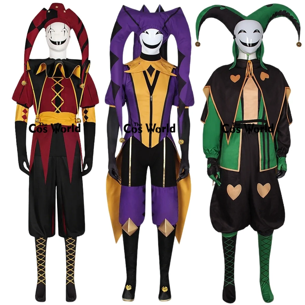 

Freak Circus Pierrot Harlequin Pierrot Clown Halloween Outfits Game Anime Cosplay Costumes