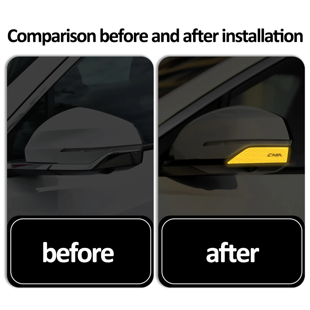 Rearview Mirror Reflective Sticker for Geely Starray Boyue L FX11 2023-2025 Exterior Trim Protection Atlas Night Warning
