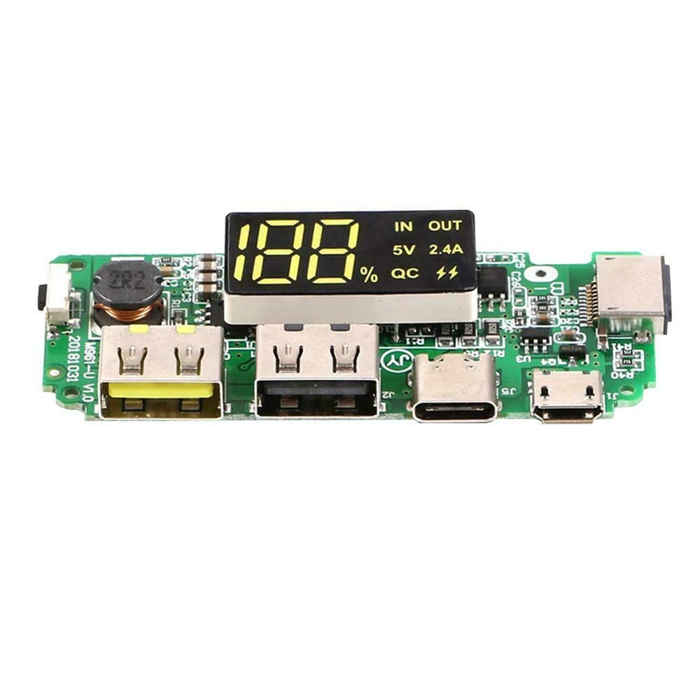 

Screen Circuit Protection Dual USB Charging Module Battery Charger Board 18650 Charging Lithium Battery Charger USB Charging