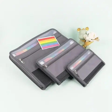 13 Pockets Expanding File Folders 13 Layer Large Capacity File Organizer Rainbow Color A4 Letter Size Document Case Student