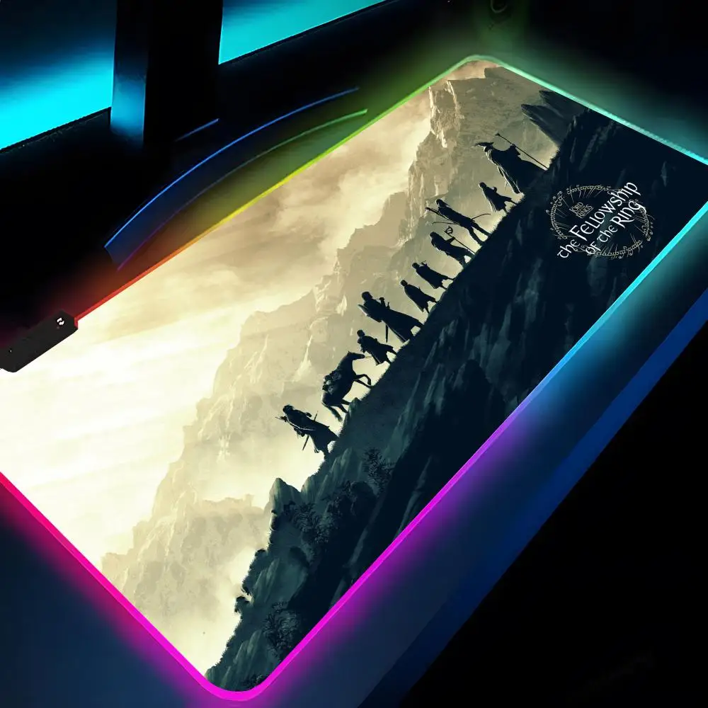 

L-Lord The Of The Rings Коврик для мыши Rgb Xxl Коврик для ноутбука Игровой коврик для мыши Клавиатура с подсветкой Геймер Девушка Настольные коврики Стол