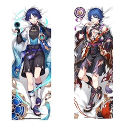 Dakimakura Anime Scaramouche Double sided Print federa per cuscino per il corpo a grandezza naturale Genshin Impact federa federa per corpo Anime