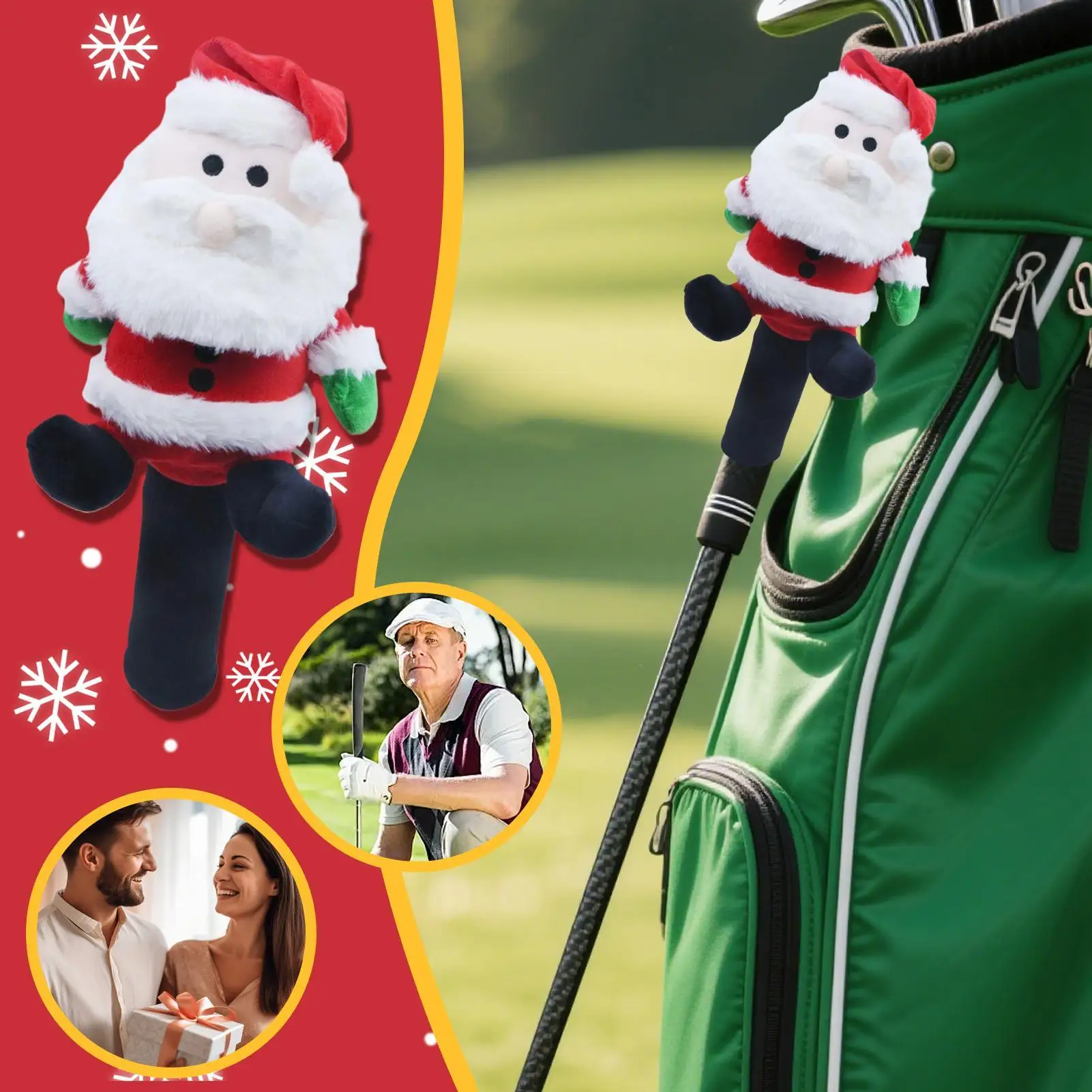 

Golf Wood Head Covers Christmas Golf Club Head Covers For Woods Plush Protector For Women Men Golfer Woods Fairway Mallet
