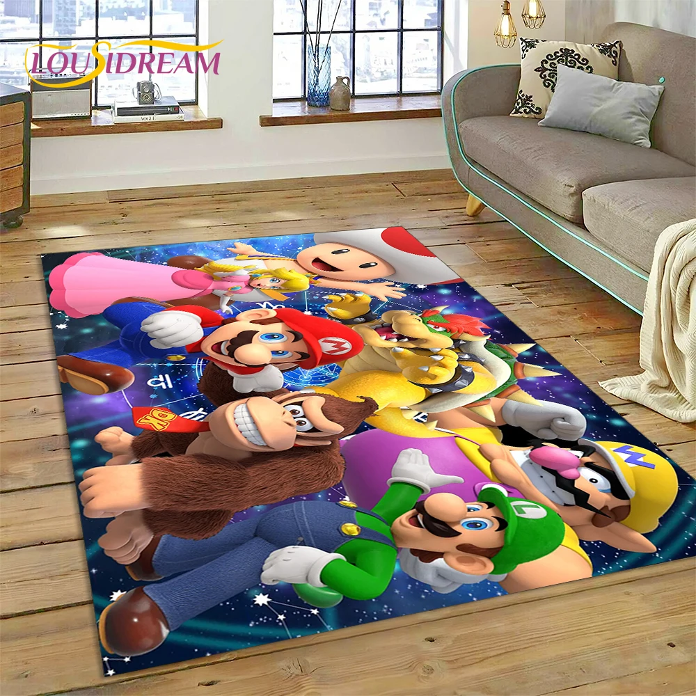 27 Style Mario Cartoon Cute Carpet Rug for Bedroom Living Room Home Sofa Decoration,child Game Large Decor Floor Mat Gifts 3D