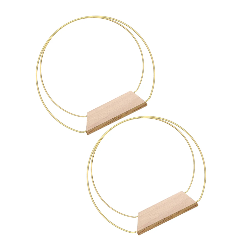 

Floral Wreath Hoops Garland Decoration Wedding Home Party Venue Crafted Wood Metal DIY Decorative Rings for Bride Event Elegance