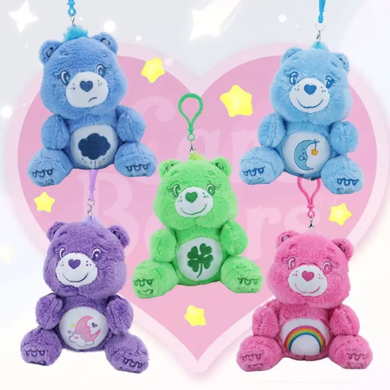 12cm cuidados ursos chaveiros de pelúcia mochila chaveiro casal ins estilos brinquedos de pelúcia mochila decoração aniversário bonito chaveiro de pelúcia