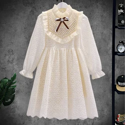 Baby Girls Dresses for Children Cute Floral Print Wedding Birthday Party Dress Christmas Kids Clothes For 6 8 10 Years Outfits