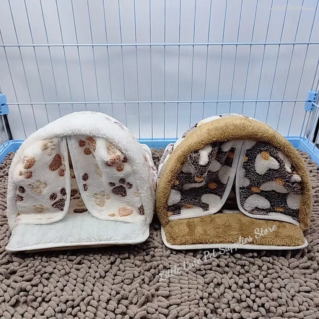해먹 작은 동물 애완 동물 집 햄스터 둥지 기니피그 흰 족제비 다람쥐 토끼 겨울 따뜻한 면화 교수형 침대