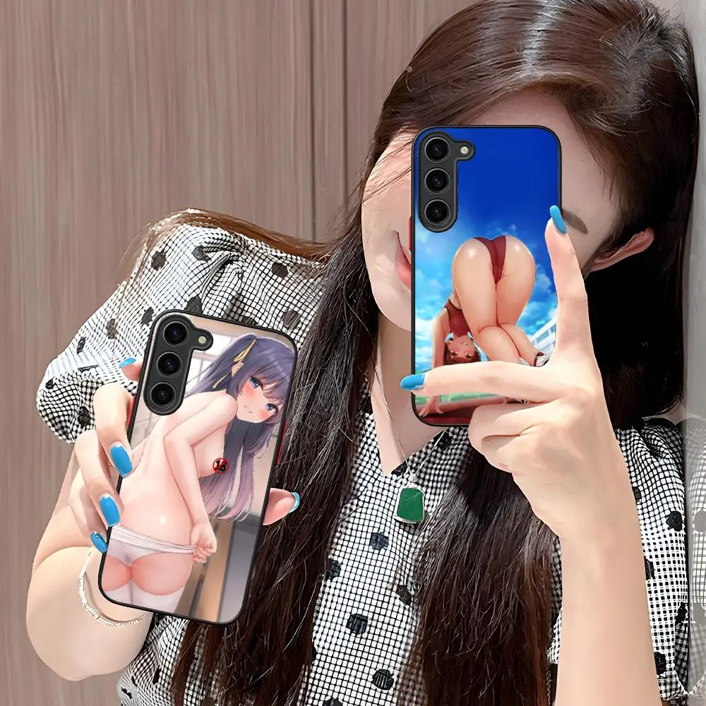 أنيمي Waifu هنتاي قضية الهاتف المحمول لسامسونج غالاكسي S25 S24 S23 S22 S21 زائد FE الترا اللون سيليكون واقية فاخرة