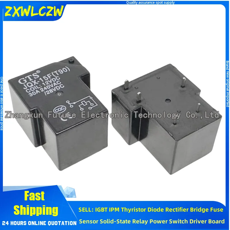 5 قطعة/الوحدة التتابع GK-A-1C-24D3HD JQX-15F-DC12V-1ZS 30A JQX-15F(T90) 12VDC 30A JQX-15F (T90) 24VDC 40A NT90RNCS220CB AC220V
