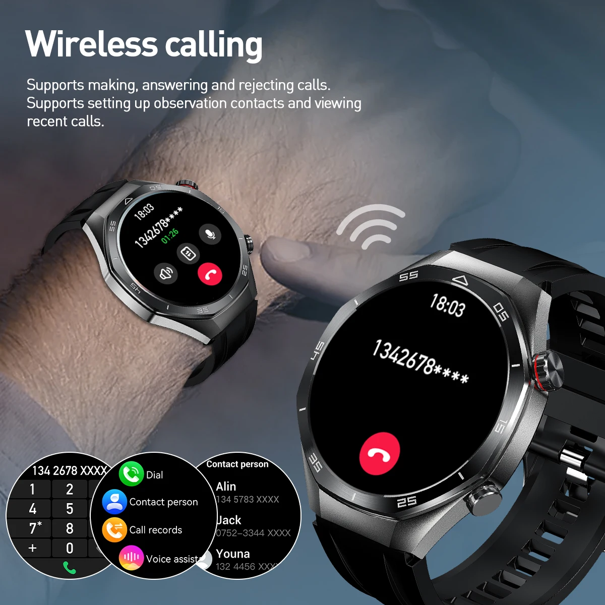 LIGE New Smart Watch Men 1.52