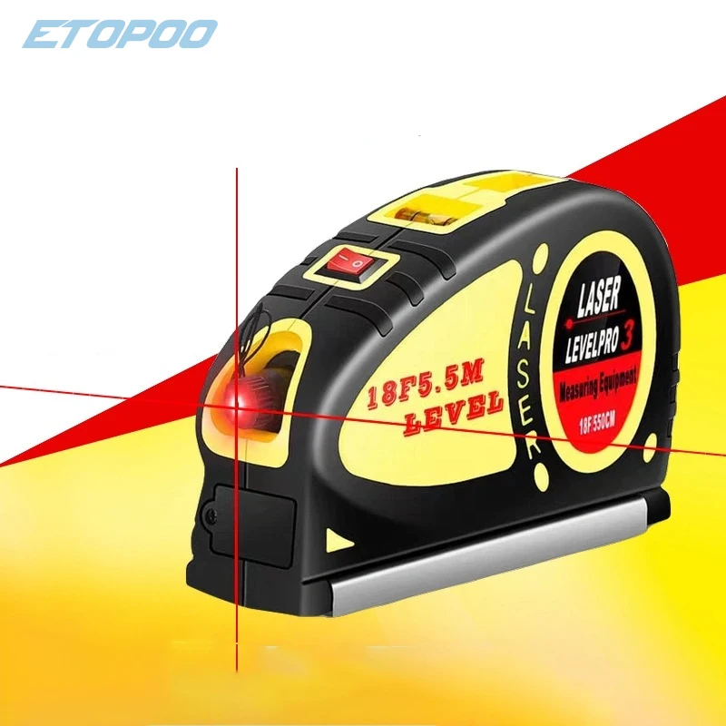Laser Infravermelho Nível Linha Lasers Medida Laser Multiuso Fita Medida Vertical Régua Alinhadora Medição e Ferramenta de Diagnóstico Horizon 550cm