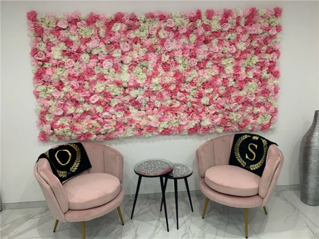 Silk Backdrop Artificial Flower Wall Panel Wedding Decoration Birthday Party Home Decor Backdrops Christmas Decoration 2024