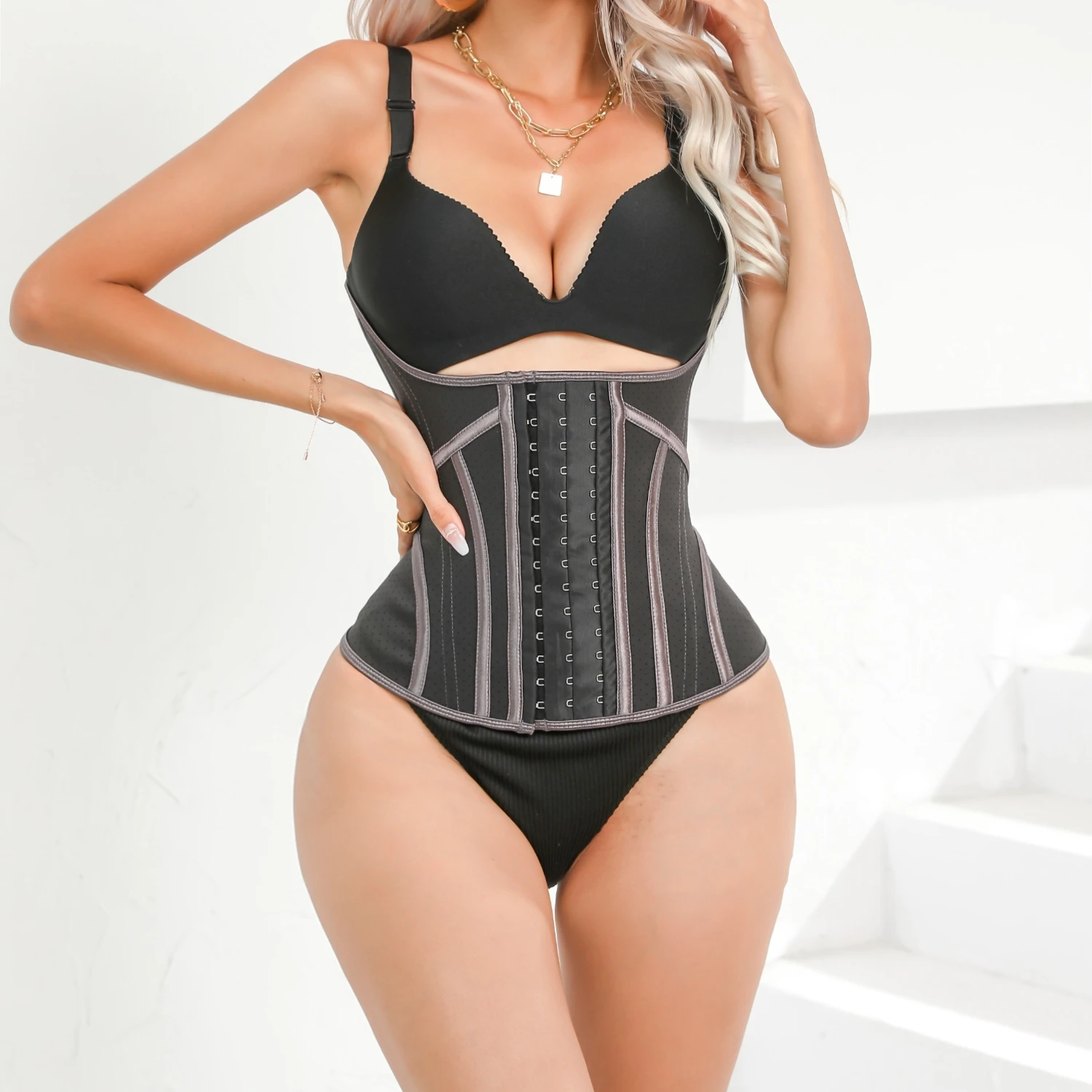 

Closure Front Waist Trainer Trimmer Belt for Women, Breathable Tummy Control Compression Cincher - Shapewear & Underwear Ccm