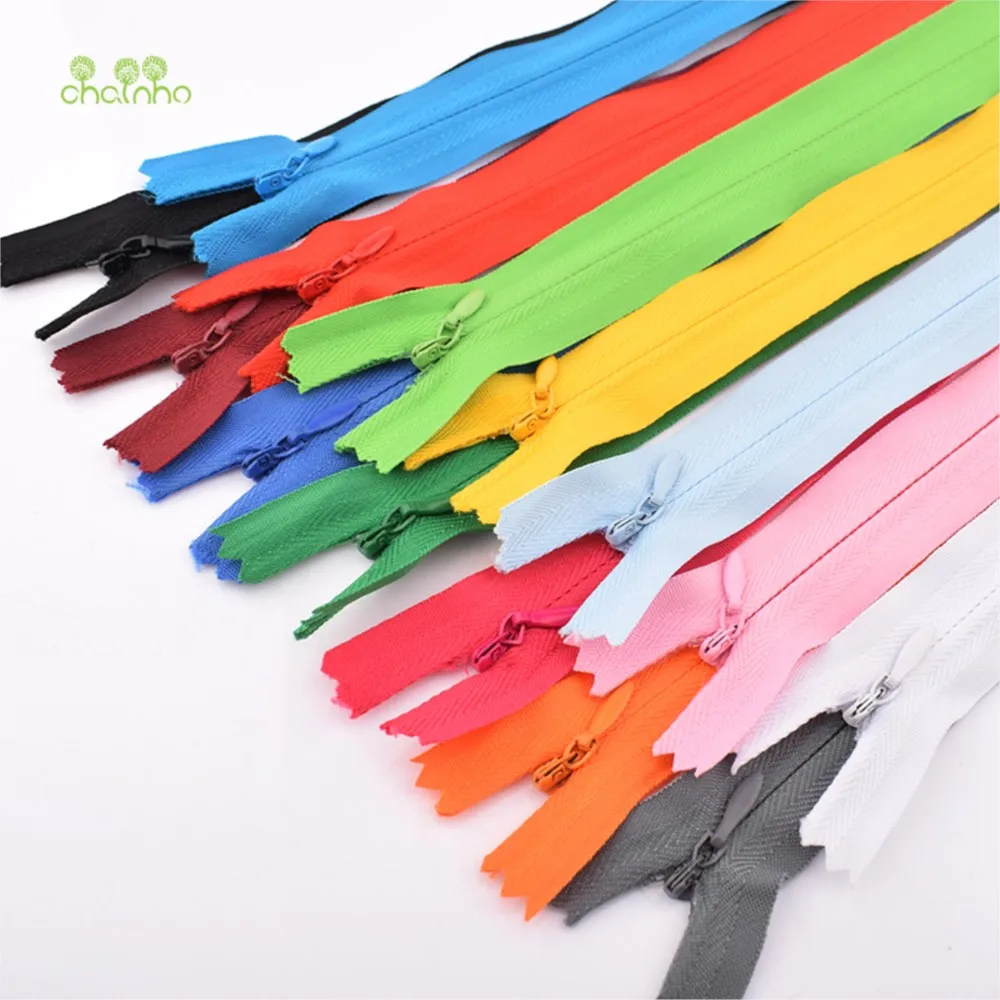 Chainho,3# Nylon Coil Invisible Zipper,For Pillow,Dress,Bags,Trousers Side,Skirt,DIY Handmade Accessories,Length 23cm,14 Pieces