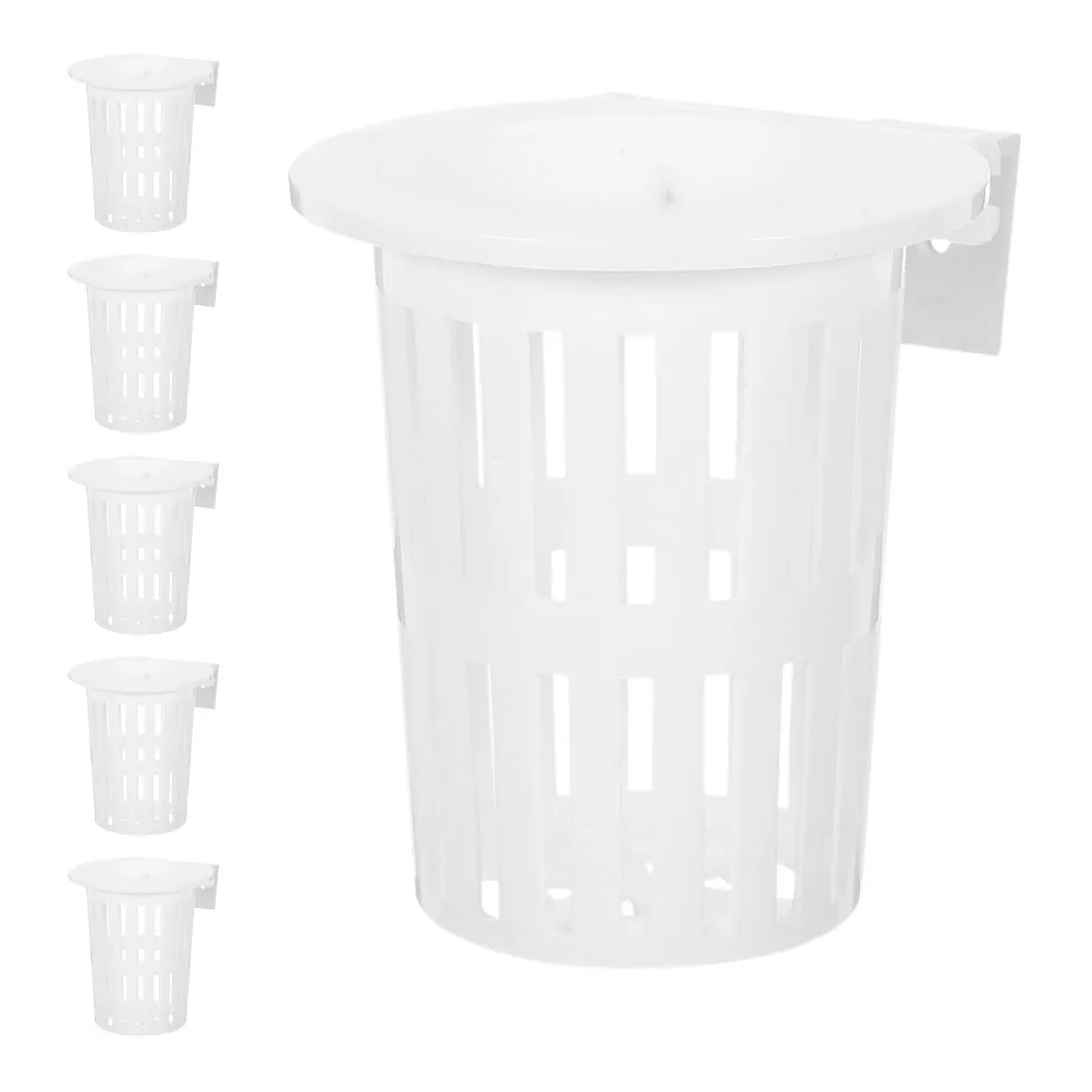 

6pcs Hydroponic Decorative Baskets Wall Mounted Sturdy Soil Free Plant Holders for Kitchen Balcony Office Aquarium Net Cups