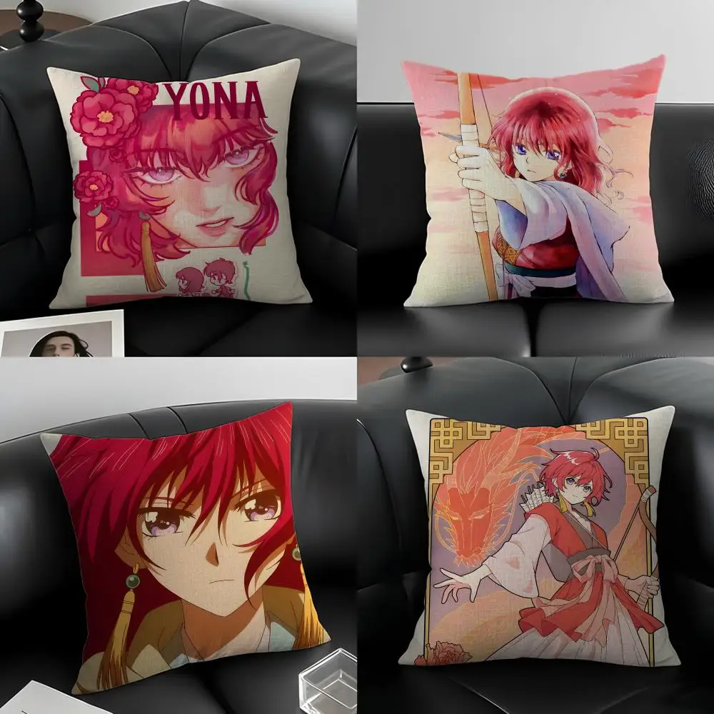 Anime Y-Yona Of The Dawn Cushion Cover Natural Linen Pillowcase Set, All-in-One Decor for Sofa, Bedroom & Chair