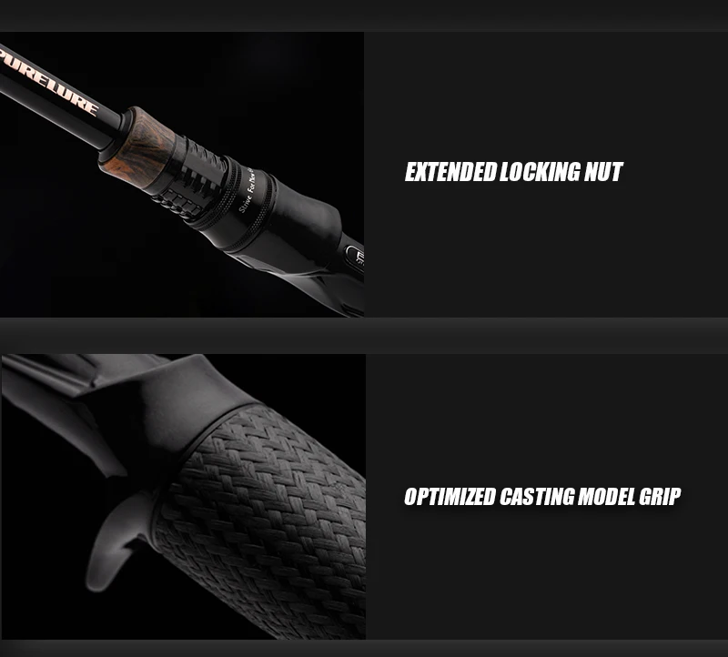Purelure Realm Bass-Angelrute All M40X Toray Carbon Soft Bait Zander EX F/F Action mit Fuji SIC Ring für Spinning und Casting – Detail 10