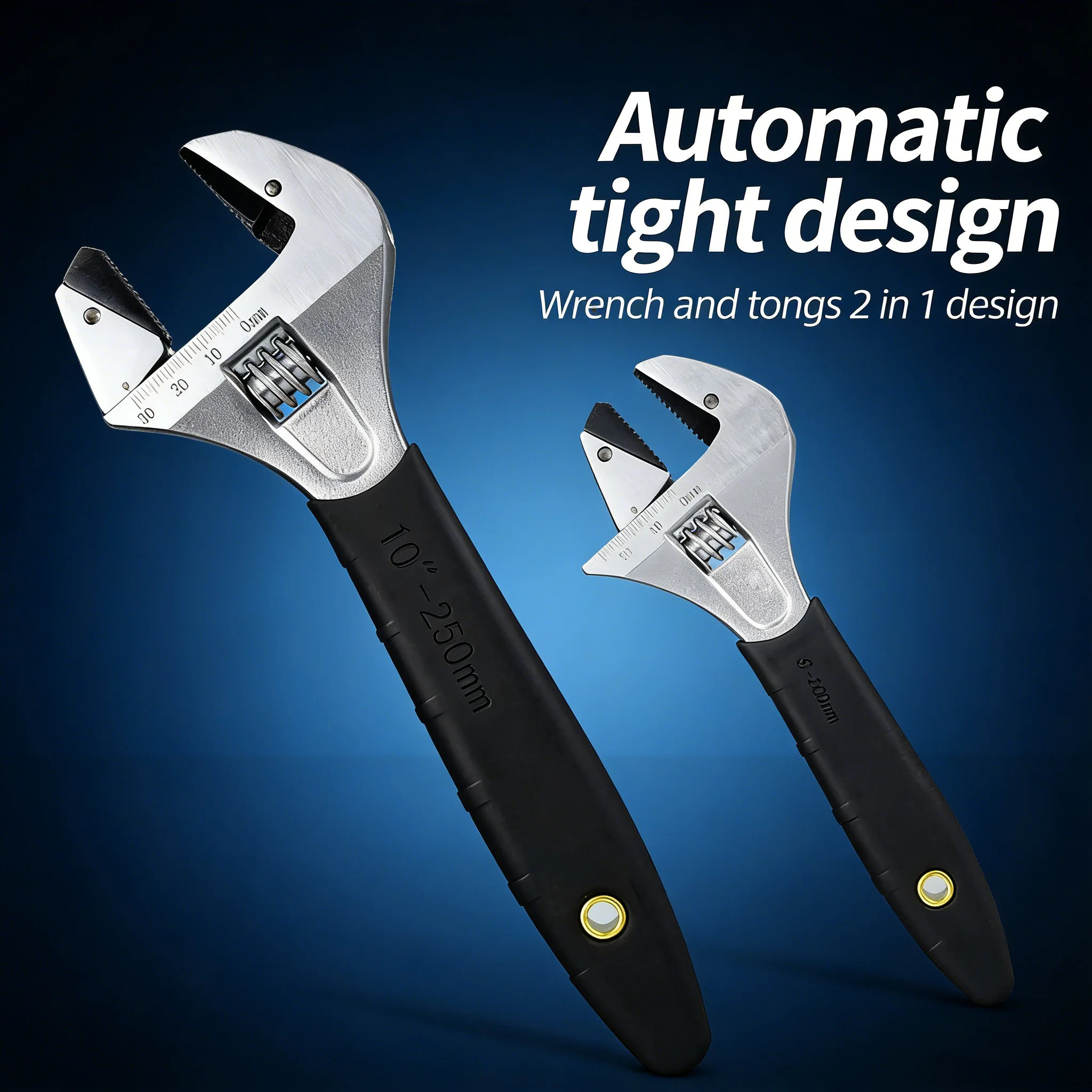 

Регулируемый гаечный ключ с храповым механизмом, нескользящая ручка, инструмент для ремонта сантехники, инструмент для ремонта труб в ванной комнате, ключ с трещоткой для обезьяны для домашнего ремонта