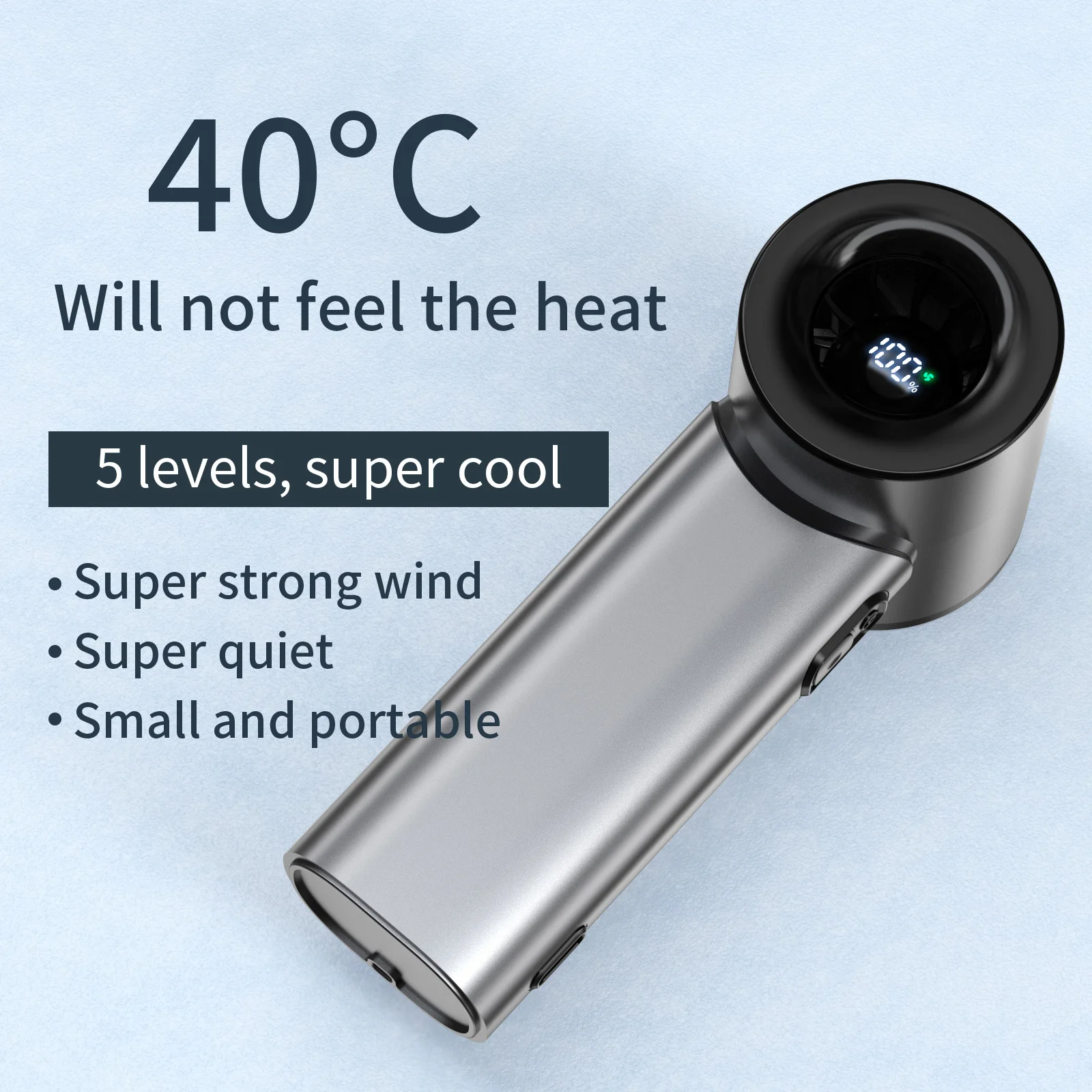

Digital Display Handheld Cold Fan Semiconductor Fast Cool Down Rechargeable Portable Pocket Travel Fan