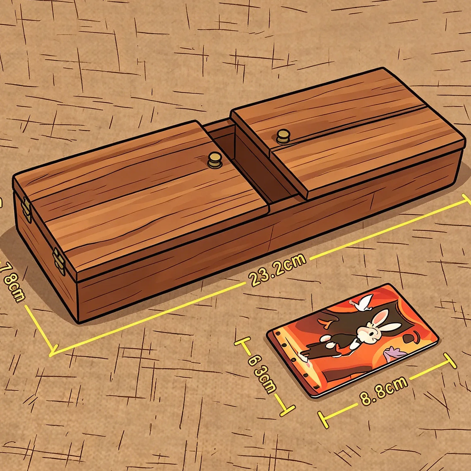 deluxe-comedy-sliding-card-box-walnutwood-edition-stage-magic-tricks-illusions-classic-magic-props-gimmicks