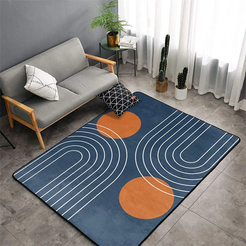 

Nordic Geometric Rugs and Carpets for Home Living Room Decoration Teenager Bedroom Non-slip Kids Play Rug Bedside Sofa Floor Mat