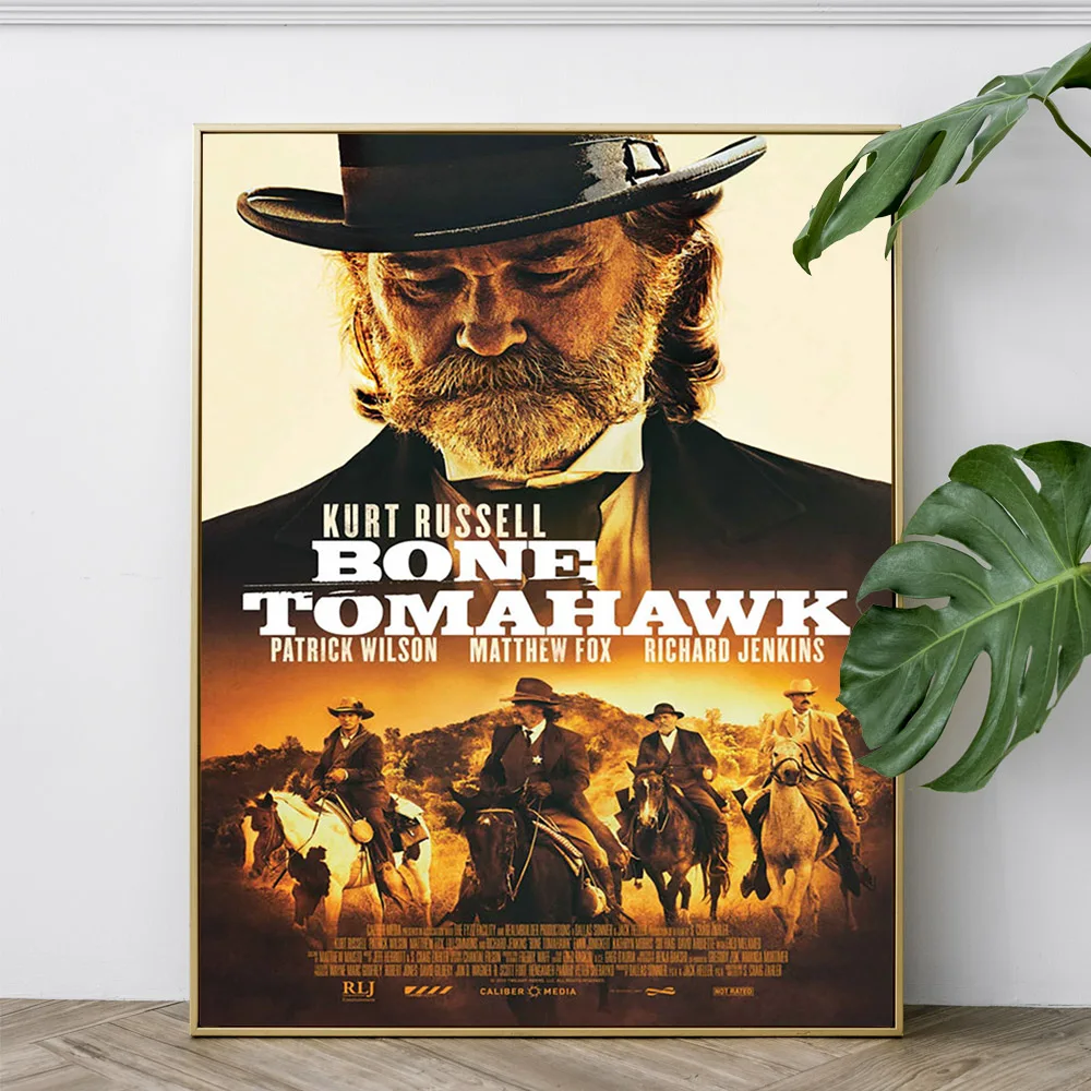 Bone Tomahawk Western Cannibal Horror Movie Poster Film Character Canvas Painting Video Room Cinema Decor Vintage Wall Stickers