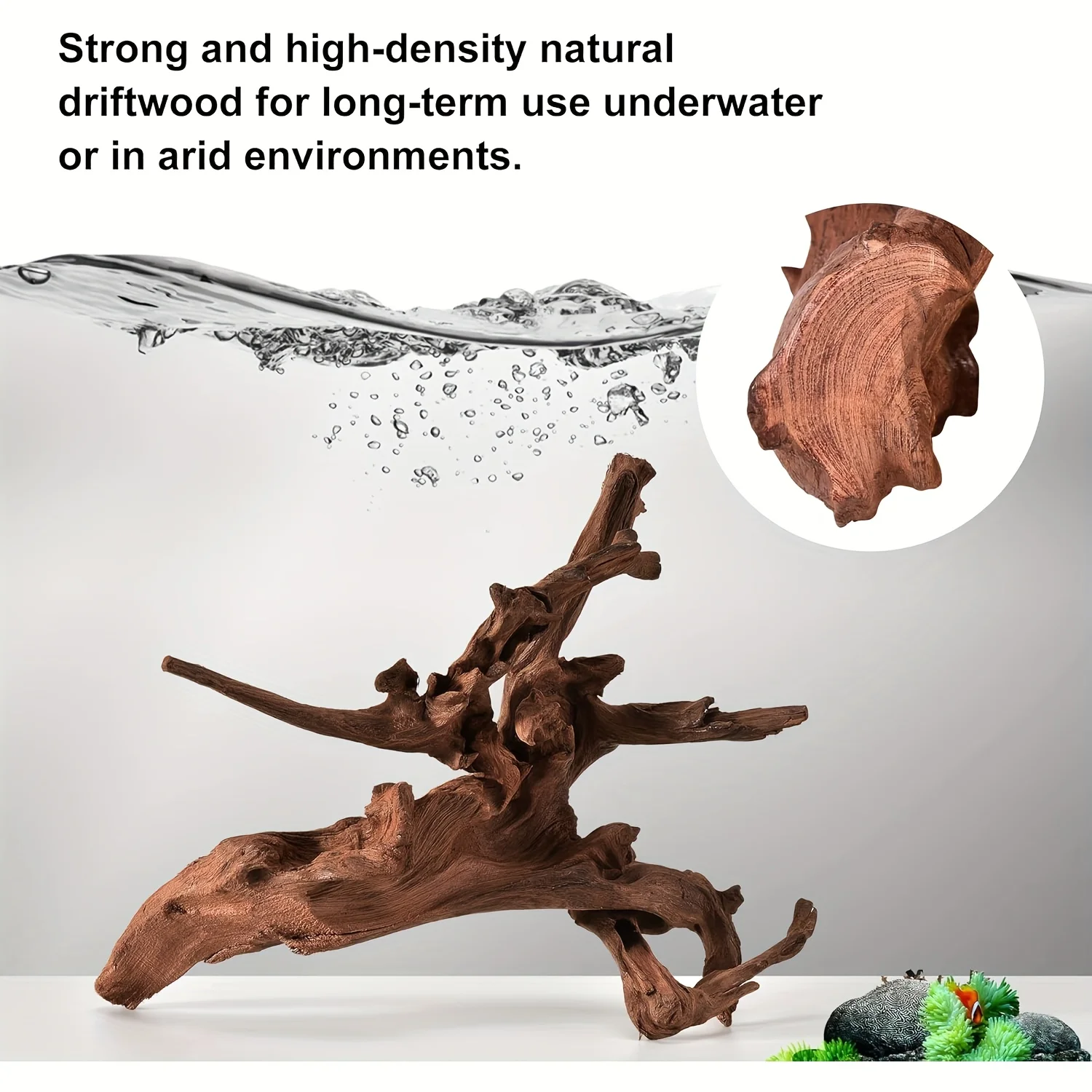 1Pc Random Style Natural Sinkable Driftwood For Aquarium Fish Tank Ornament Different Shape Wood Aquatic Plants Landscape Decor