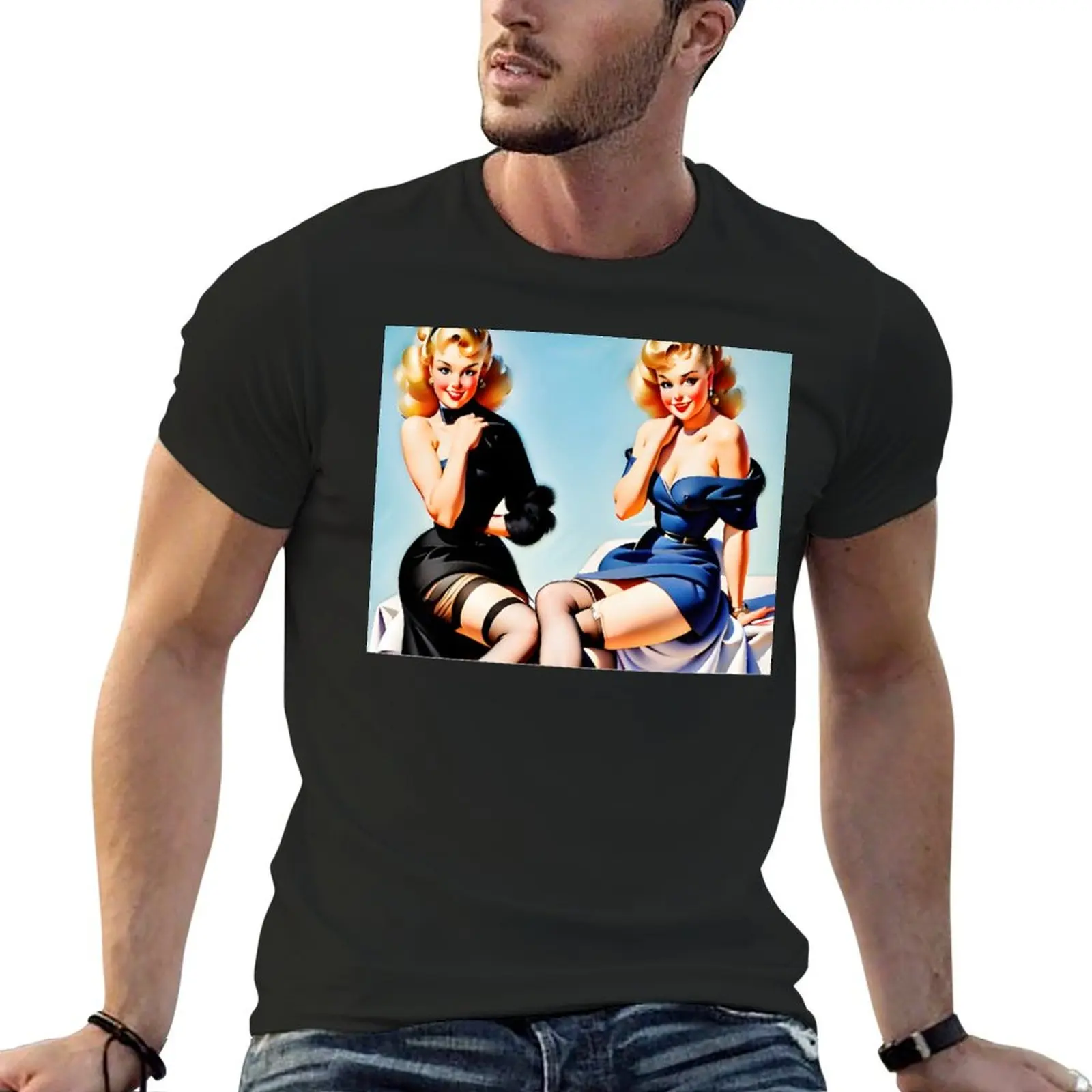 Gil Elvgren Essential T-Shirt summer clothes sweat mens clothing