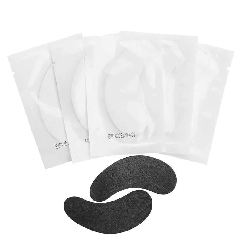 Patchs en papier pour extensions de cils, patchs noirs, Gel, autocollants, outils de maquillage, 50 paires/lot