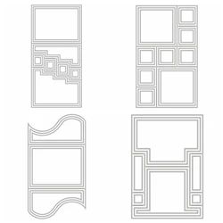 Stepper Card Metal Cutting Dies Rectangle Valentine's Day Curvy Gatefold Card Die Cuts for DIY Scrapbooking Cards Embossing Deco