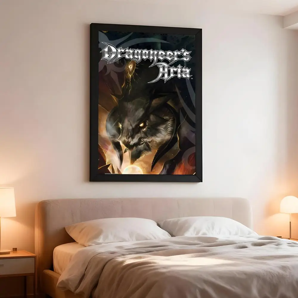 Fantasy Game D-Dragoneers Aria Poster Artistic Instant Peel-Off Wall Decor Atmosphere Setter for Bedside & Shared Room