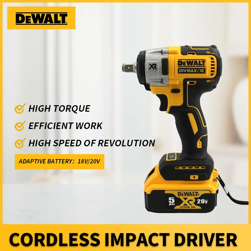 DEWALT DCF880 Impact Wrench 203N.m Brushless Cordless Electric Wrench 2300RPM High Torque Power Wrench Tools Fit For 20V Battery