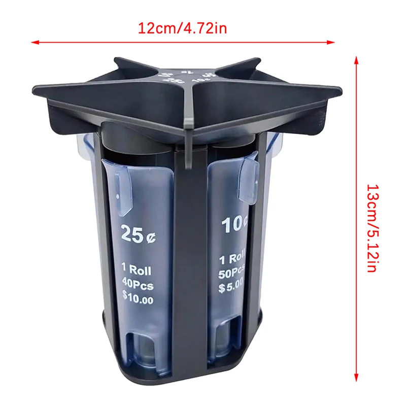 Coin Bank Coin Organizer Counter Machine With 5 In 1 Coin Sorter Tube Wrappers Holder Efficient Change Counter Bank For Coins