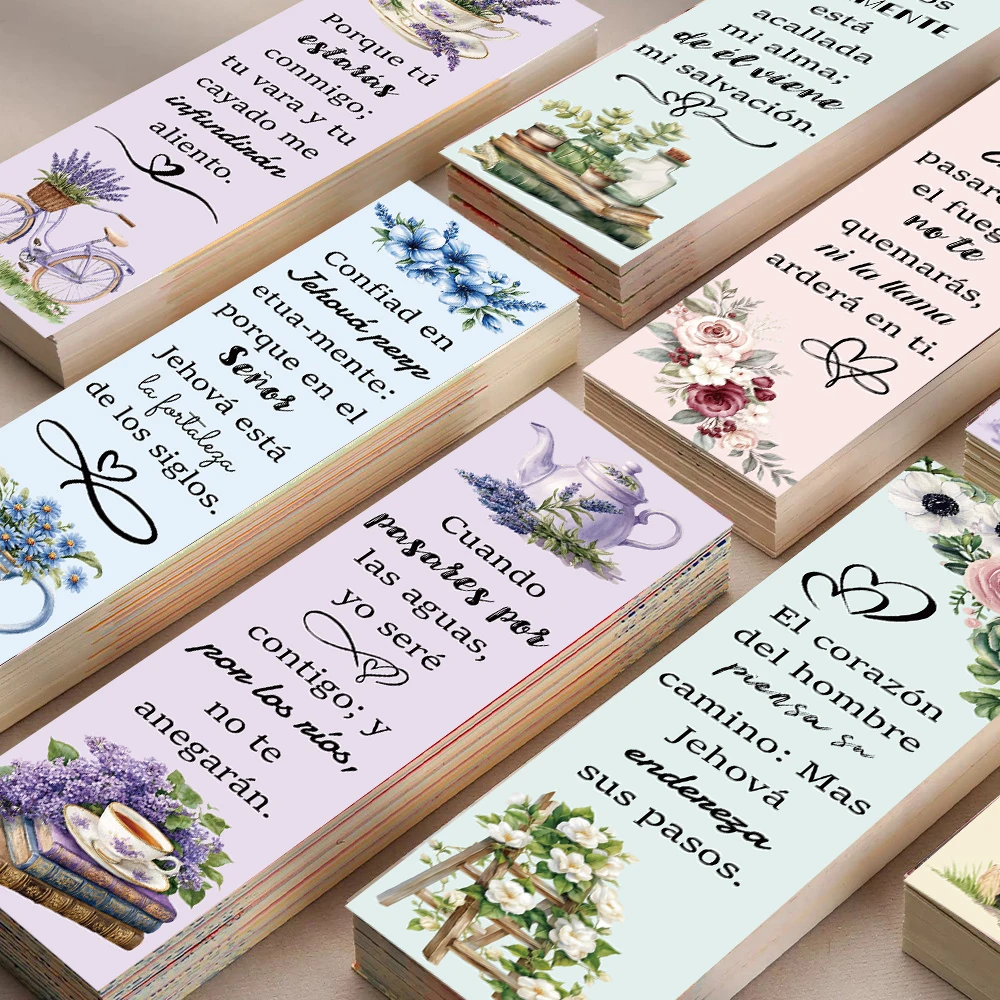30PCS Spanish Bible Bookmark Nostalgia Bicycle Phone Motorcycle Vintage Reading Book Office Living Room Cafe Landscape Bookmarks