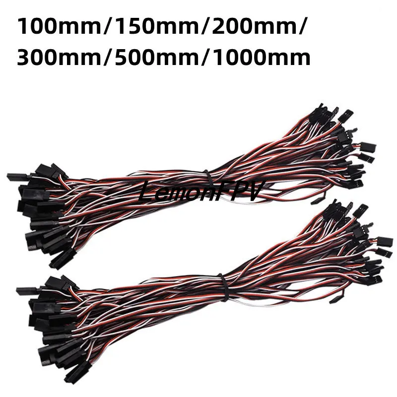 100mm/150mm/200mm/300mm/500mm Servo Lead Cable Extension Cable for RC Futaba JR Male to Female 10cm 15cm 20cm 30cm 50cm 100cm