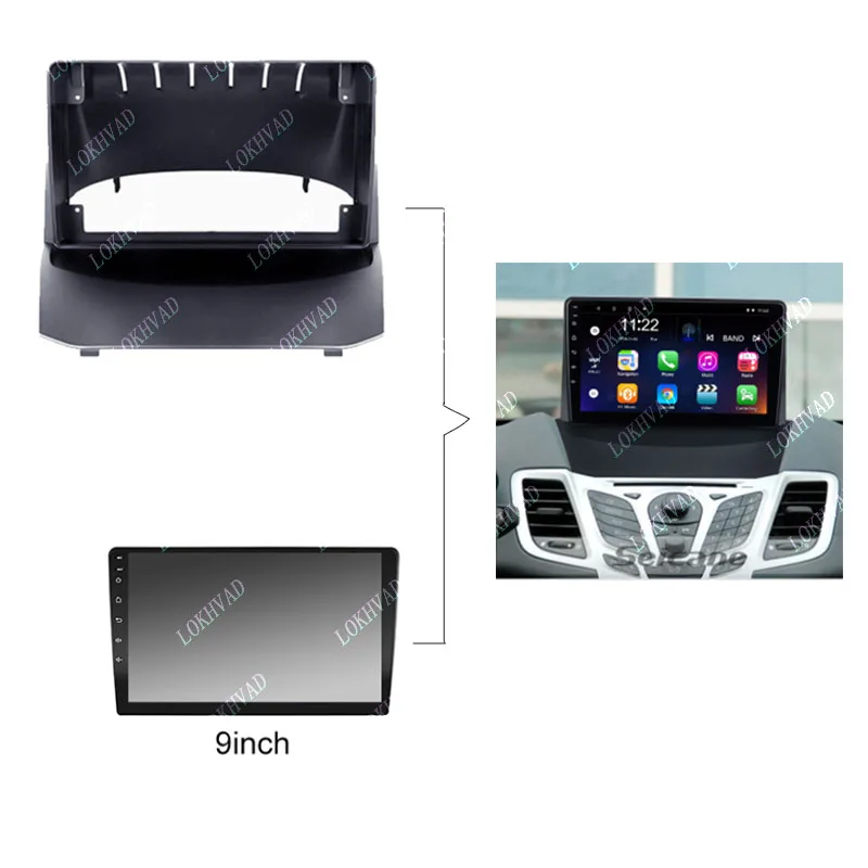 9inch Car Radio Fascia for Ford Focus 3 2011 - 2019 DVD Stereo Frame Plate Mounting Dash Installation Bezel Trim Kit