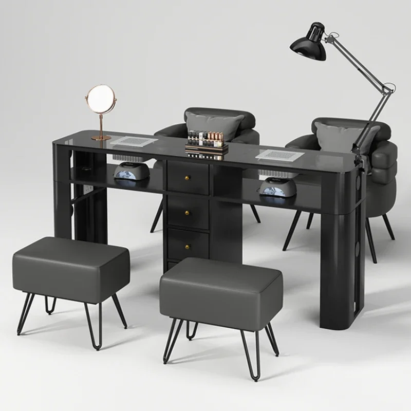 

Professional Nail Manicure Table Beauty Salon Furniture Gel Nails Tables Portable Chair Mesa De Canto Dust Collector Desk
