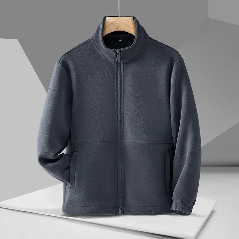 

Мужская верхняя одежда Thiened: Новая осенне-зимняя ветрозащитная теплая куртка с меховой подкладкой и воротником-стойкой